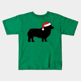 Christmas Corgi in Santa Hat Kids T-Shirt